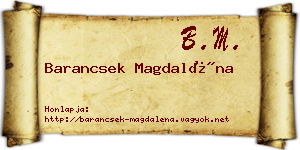 Barancsek Magdaléna névjegykártya